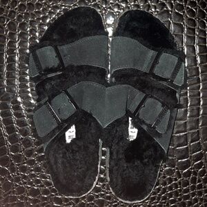 Arizona Shearling Black Birkenstock size 7 N EU38